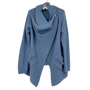 Matilda Jane Asymmetric Hem Convertible Cowl Neck Waterfall Cardigan Size Medium